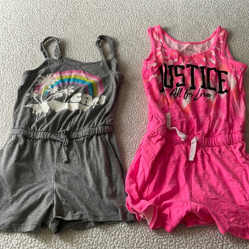 Justice girls rompers